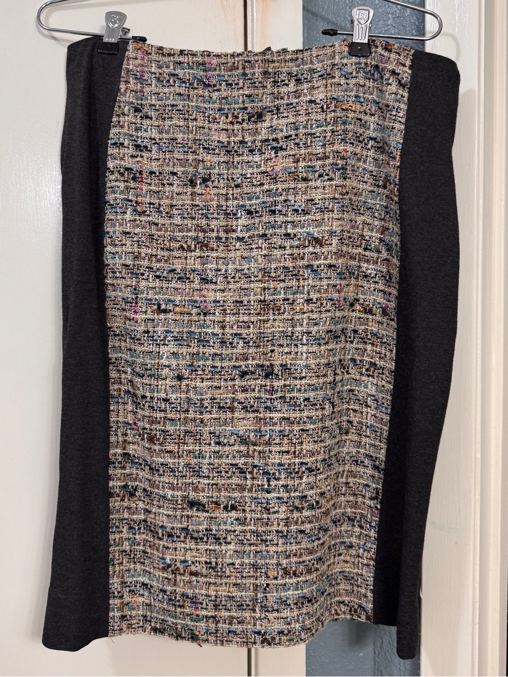NWOT Size 8 Carlisle Collection gray and multi color  Tweed Skirt